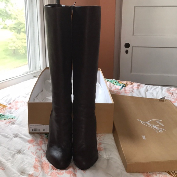 Christian Louboutin Shoes - Christian Louboutin Tall Brown Boots!
